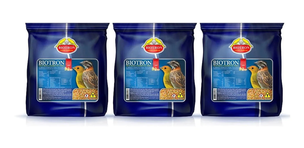 KIT - 3 UNID BIOTRON TICO TICO E CANÁRIO - 500G CADA