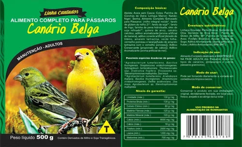 KIT - 3 MISTURA CANÁRIO BELGA - 500G CADA