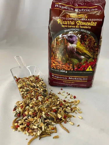 KIT TRINCA FERRO: 1 FARINHADA PREMIUM + 1 SEMENTES COM TENEBRIO - 400G CADA