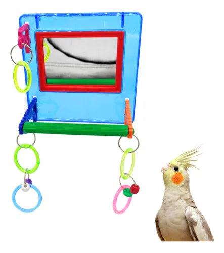 Brinquedo Espelho Multi Play Para Calopsitas Agapornis e Periquitos - Toco Tucano