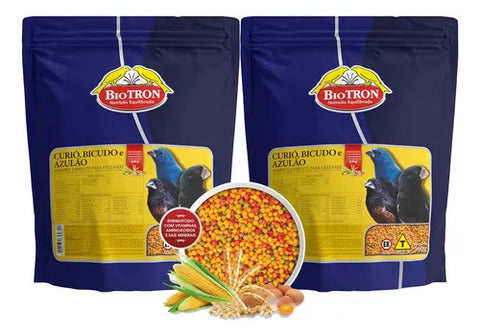 BIOTRON - CURIÓ, BICUDO E AZULÃO - 2 UNIDADES DE 500g CADA