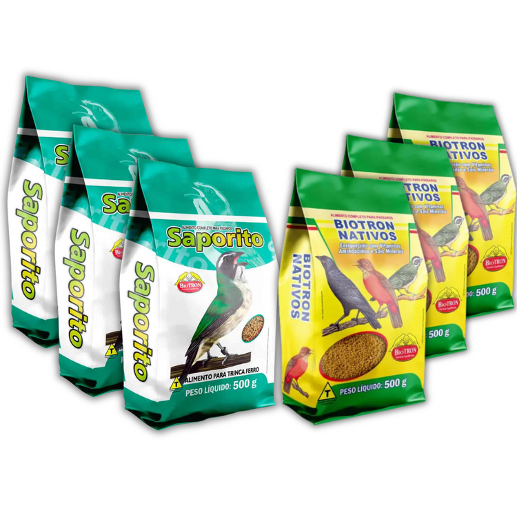 KIT - 3 BIOTRON NATIVOS + 3 BIOTRON SAPORITO MIX