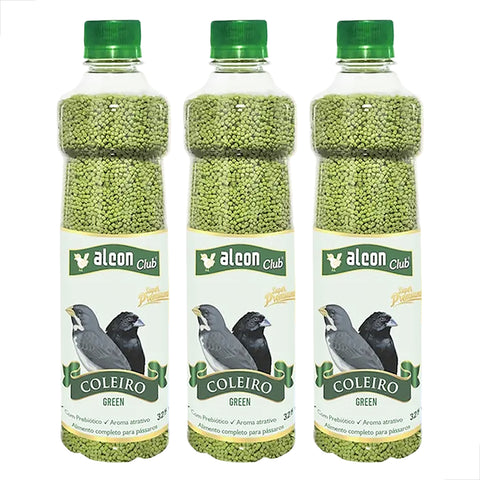 KIT - 3 ALCON CLUB COLEIRO GREEN/VERDE - 325G CADA