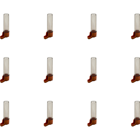 Kit c/ 12 Bebedouro Fumê Base Cobre 30ml - Malha fina