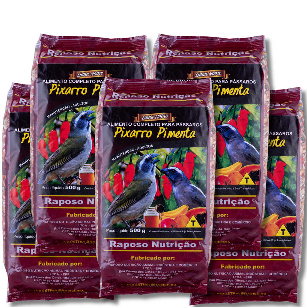 KIT C/5 PIXARRO PIMENTA 500GR CADA LINHA NOBRE
