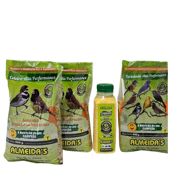 2 COLEIRO ALTA PERFORMANCE + 1 FARINHADA + 1 CANJIQUINHA