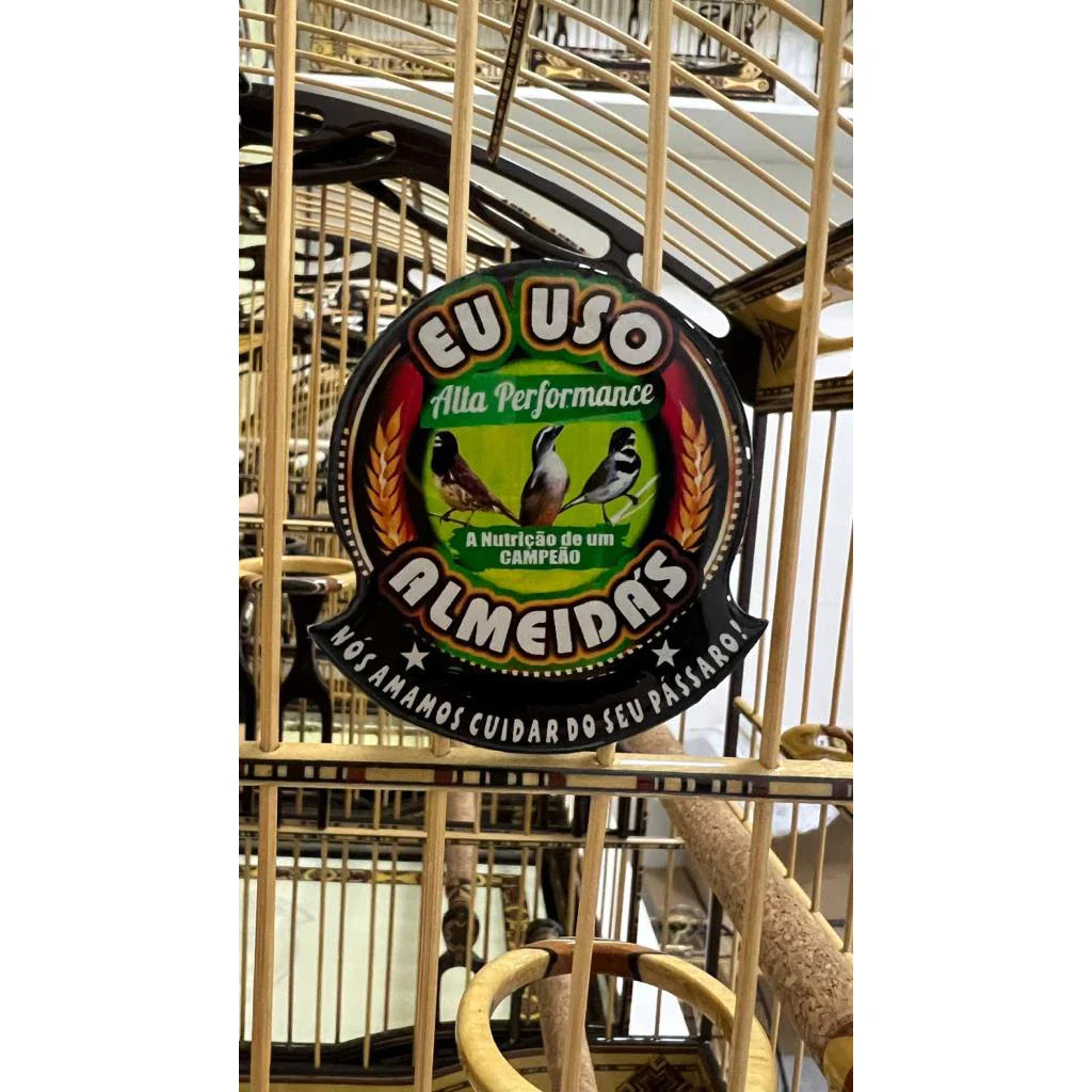Plaquinha para gaiola - EU USO ALTA PERFORMANCE ALMEIDA´S