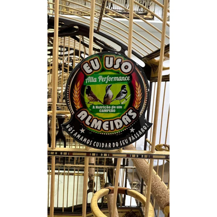 Plaquinha para gaiola - EU USO ALTA PERFORMANCE ALMEIDA´S