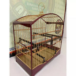 GAIOLA PASSEIO PARA TRINCA FERRO ROXINHO COM MARFIM - ACOMPANHA CAPA