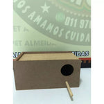 Ninho para psitacídeos em madeira