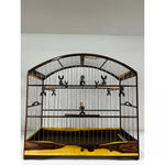 GAIOLA DE PASSEIO DE COLEIRO EM JACARANDÁ COM TALAS DE INOX C/ FUNDO FALSO