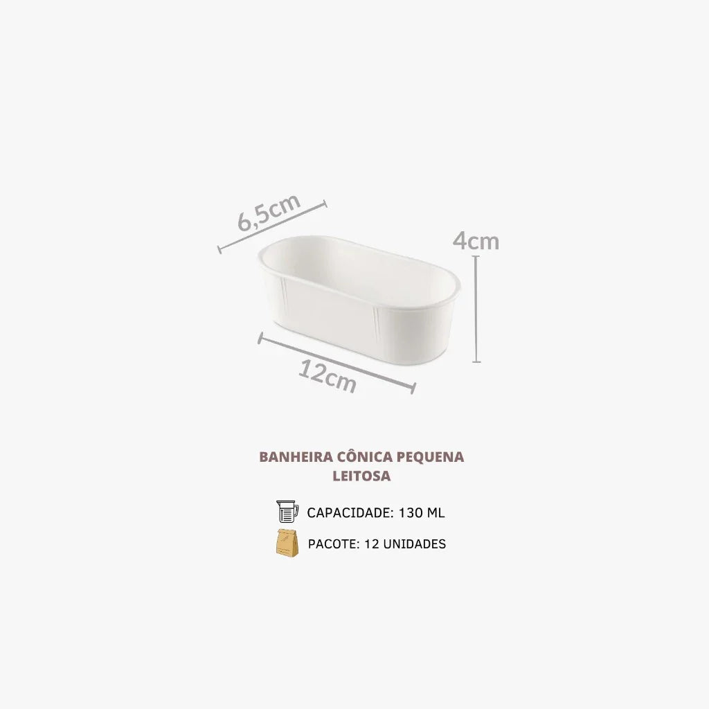 BANHEIRA PEQUENA CÔNICA LEITOSA 32.2