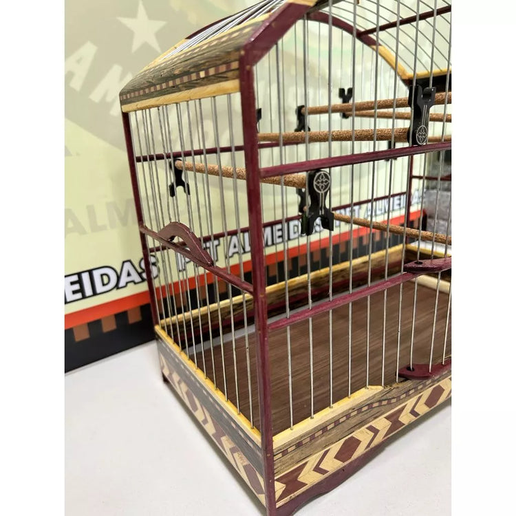 GAIOLA DE PASSEIO COLEIRO REDUZIDA COQUEIRO COM ROXINHO