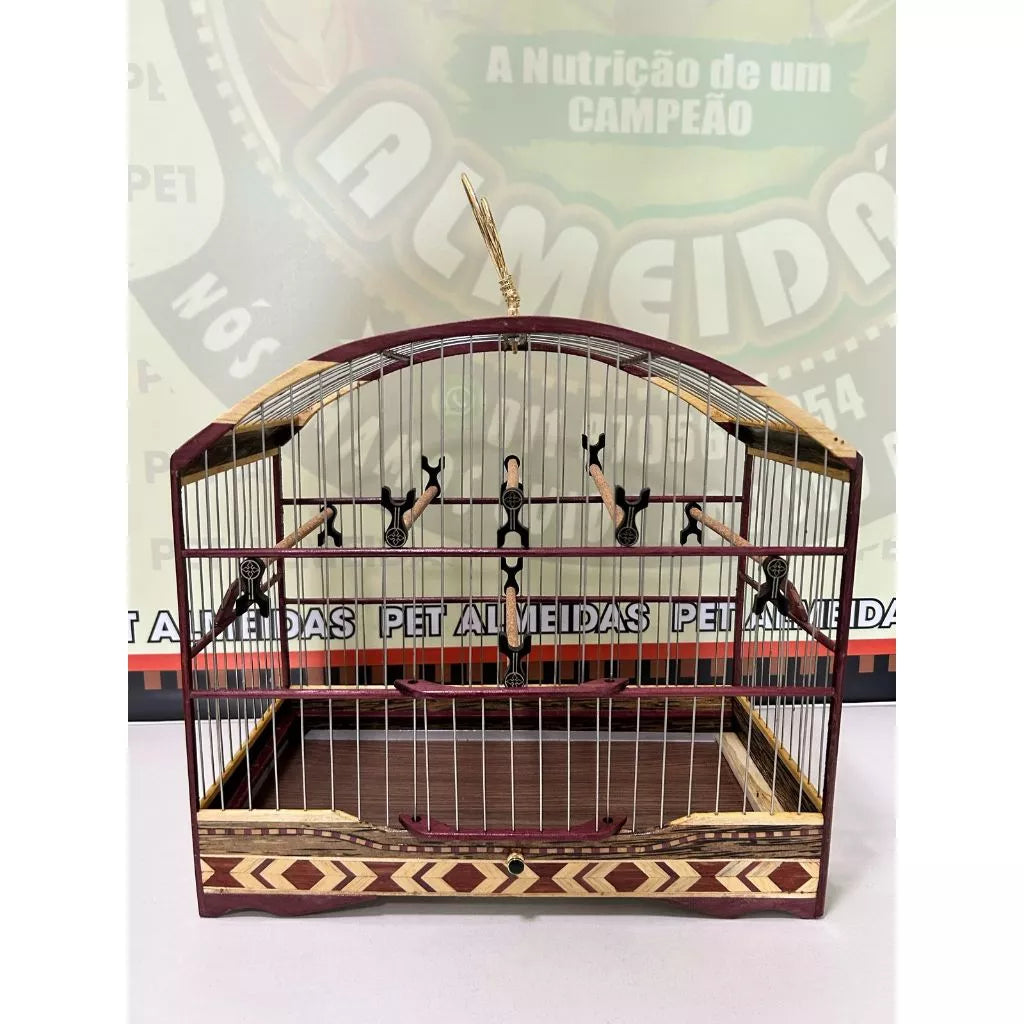 GAIOLA DE PASSEIO COLEIRO REDUZIDA COQUEIRO COM ROXINHO