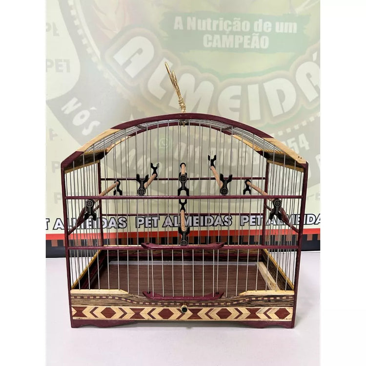 GAIOLA DE PASSEIO COLEIRO REDUZIDA COQUEIRO COM ROXINHO