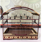 GAIOLA DE PASSEIO COLEIRO REDUZIDA COQUEIRO COM ROXINHO