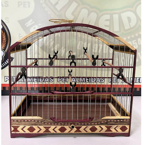 GAIOLA DE PASSEIO COLEIRO REDUZIDA COQUEIRO COM ROXINHO