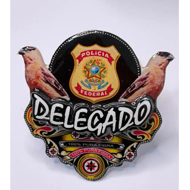 PLACA DE CABOCLINHO PERSONALIZADA EM 3D COM NOME DO PÁSSARO