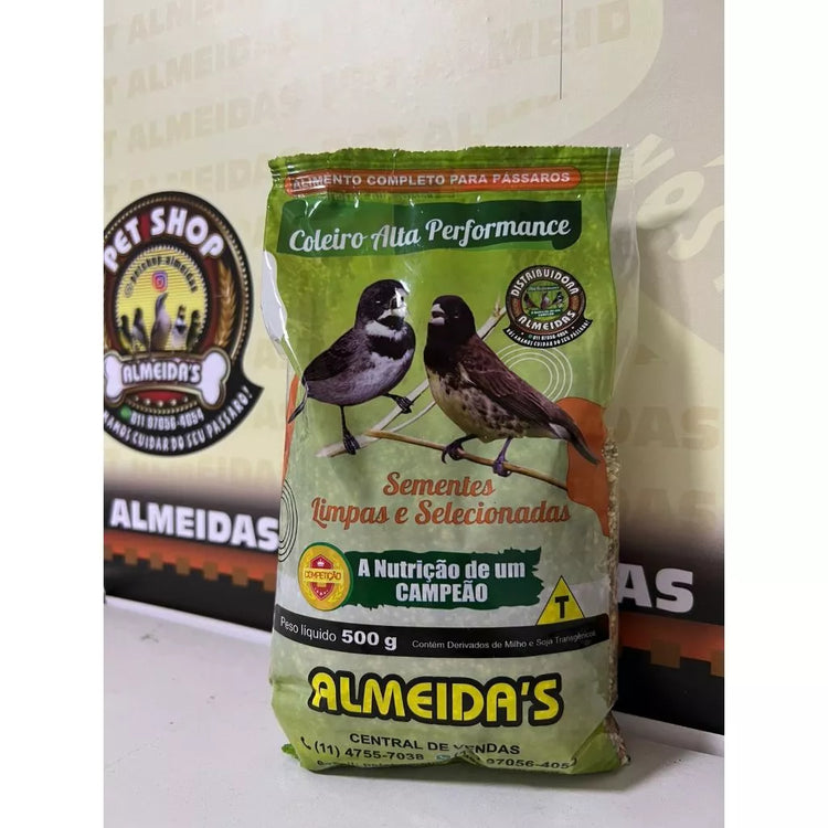 Kit - 1 Coleiro Alta Performance + 1 Canjiquinha + 1 Grit Mineral Fino + 1 Alcon Coleiro Green 325gr