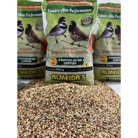 Kit ALTA PERFORMANCE contendo: 3 coleiro alta performance 500G e 1 canjiquinha alta performance 220G