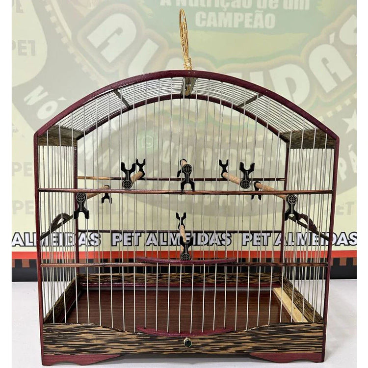 GAIOLA DE PASSEIO COLEIRO DE COQUEIRO COM ROXINHO