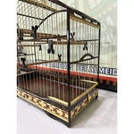 GAIOLA DE PASSEIO DE COLEIRO COQUEIRO COM MARFIM TODA FILETADA