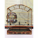 GAIOLA DE PASSEIO PARA TIZIU - MALHA FINA,  MARCHETARIA FITA FINA  E TALA DE ARAME