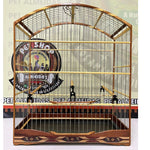 GAIOLA DE PASSEIO PARA TIZIU - MALHA FINA,  MARCHETARIA FITA FINA  E TALA DE ARAME