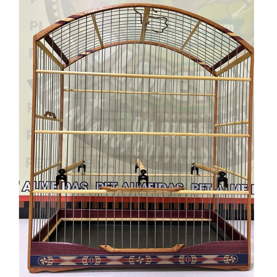 GAIOLA DE PASSEIO PARA TIZIU - MALHA FINA,  MARCHETARIA FITA FINA  E TALA DE ARAME