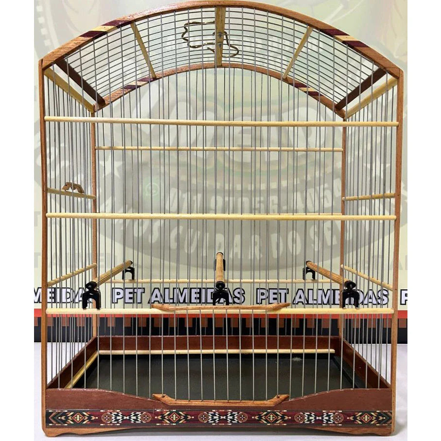 GAIOLA DE PASSEIO PARA TIZIU - MALHA FINA,  MARCHETARIA FITA FINA  E TALA DE ARAME