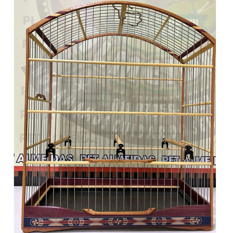 GAIOLA DE PASSEIO PARA TIZIU - MALHA FINA,  MARCHETARIA FITA FINA  E TALA DE ARAME