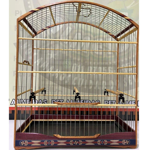 GAIOLA DE PASSEIO PARA TIZIU - MALHA FINA,  MARCHETARIA FITA FINA  E TALA DE ARAME