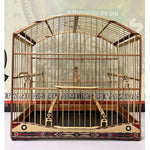 GAIOLA DE PASSEIO PARA TRINCA FERRO, COM MARCHETARIA EM FITA LARGA