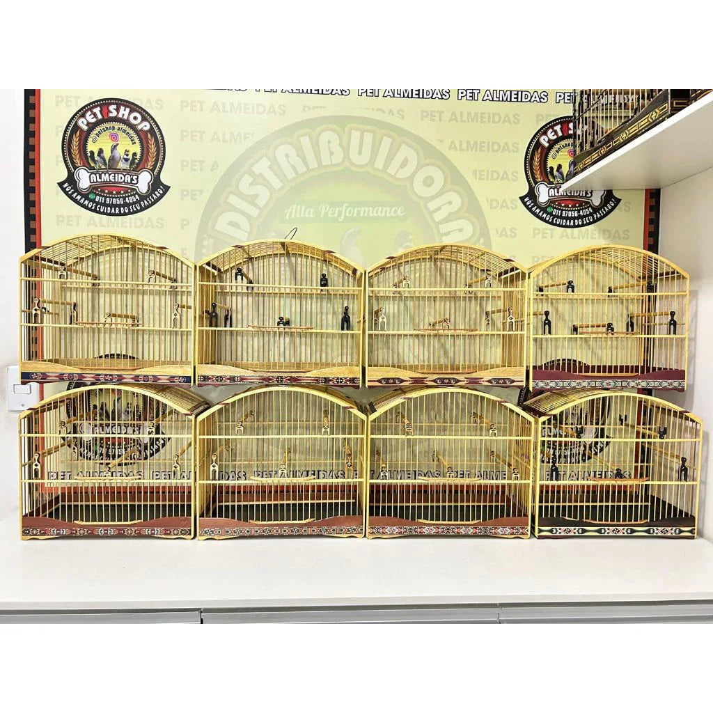 GAIOLA DE PASSEIO COLEIRO/ MALHA FINA - MARCHETARIA FITA FINA