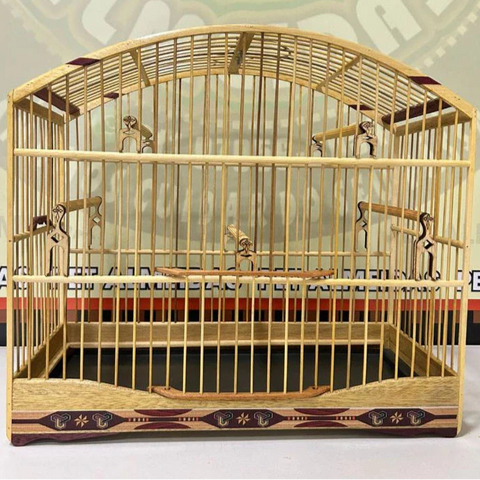 GAIOLA DE PASSEIO COLEIRO/ MALHA FINA - MARCHETARIA FITA FINA