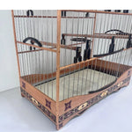 GAIOLA DE PASSEIO DE COLEIRO - LUXO - MADEIRA LOURO FAIA