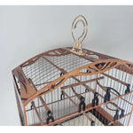 GAIOLA DE PASSEIO DE COLEIRO - LUXO - MADEIRA LOURO FAIA