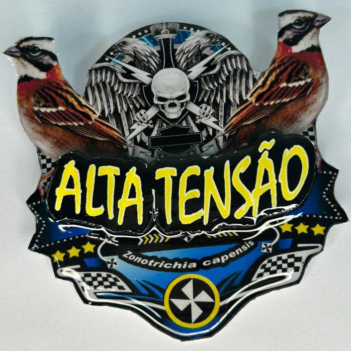 PLACA DE TICO TICO PERSONALIZADA EM 3D COM O NOME DO PÁSSARO