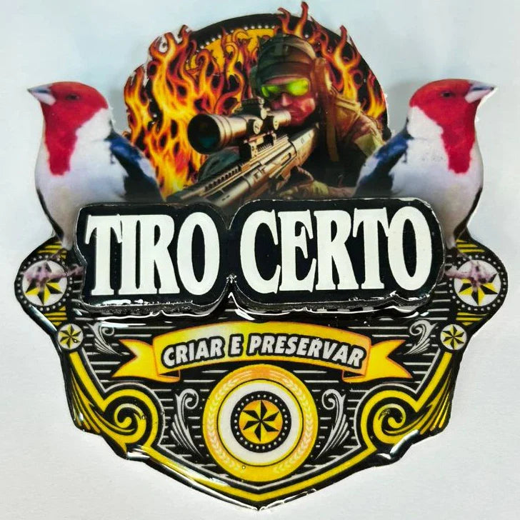 PLACA EM 3D PERSONALIZADA DE GALO DE CAMPINAS