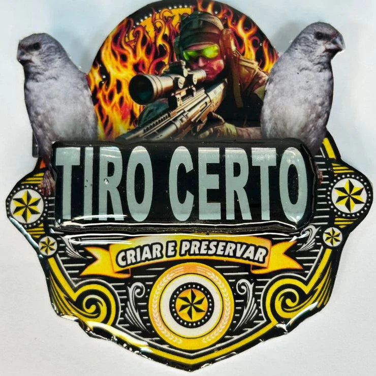 PLACA EM 3D DE PATATIVA PERSONALIZADA COM NOME DO PÁSSARO