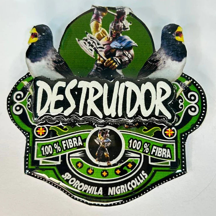 PLACA DE BAIANO P. BRANCO PERSONALIZADA EM 3D COM O NOME DO PÁSSARO