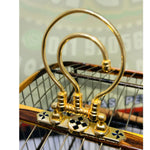 GANCHO DOURADO DE GAIOLA TAMANHO MÉDIO COM RESINA