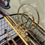 GANCHO DOURADO DE GAIOLA TAMANHO MÉDIO COM RESINA