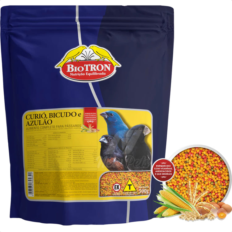 KIT - 1 AZULÃO PREMIUM + 1 BIOTRON CURIÓ, BICUDO E AZULÃO