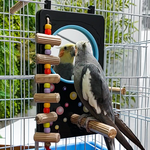 Espelho Decorado para Psitacídeos | Brinquedo para Pássaros